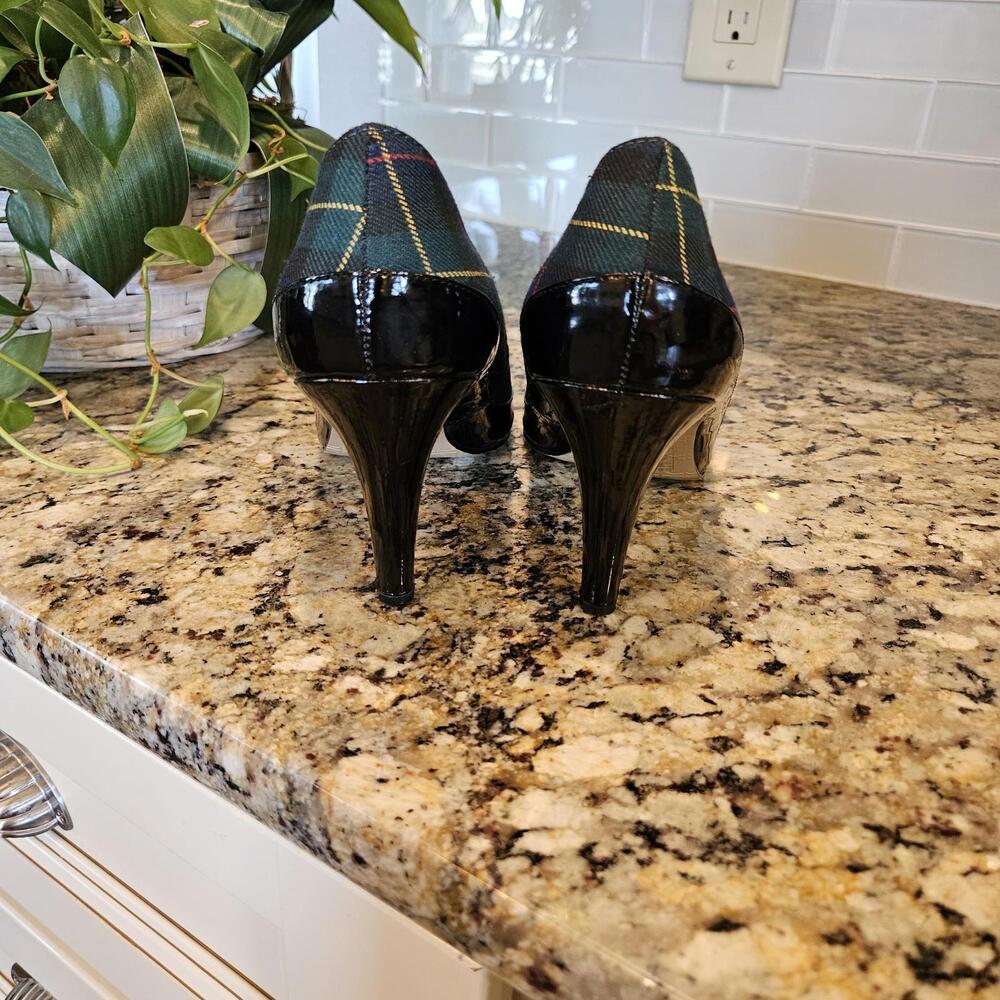 Vintage Liz Claiborne Tartan Plaid Heels Size 8.5 - Picture 3 of 8